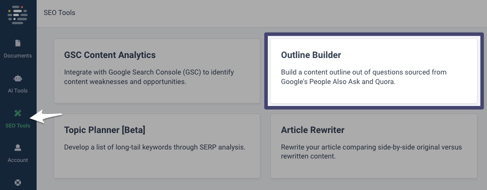 Outline builder Outline builder