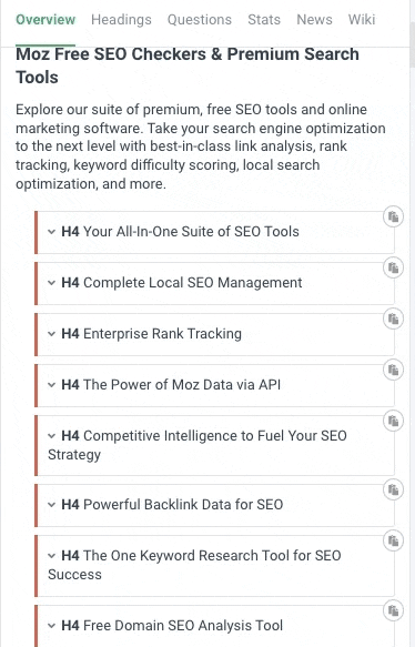 Overview scroll Overview scroll